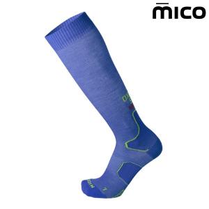 ミコ 158 薄手 コンプレッション メリノウール スキーソックス ブルー MICO OXI-JET LIGHT 158-446｜msp-net