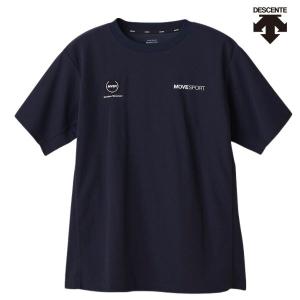 デサント ムーブスポーツ Tシャツ ネイビー 吸汗速乾 ストレッチ UVカット エクシードライ ショートスリーブシャツ DESCENTE MOVE SPORT EXCDRY NV DMMVJA53-NV｜msp-net