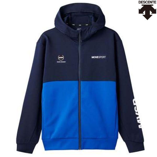 デサント ムーブスポーツ フード ジャケット テック フルジップフーディー ネイビー ブルー DES...