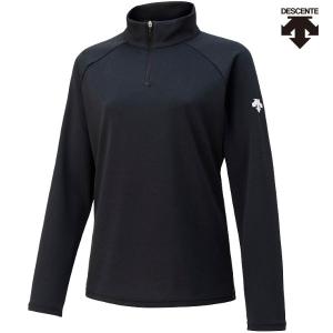 デサント レディース スキー アンダーシャツ ハーフジップ ブラック DESCENTE UNDER SHIRT DWWWJB61-BLK｜msp-net