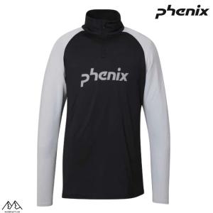 フェニックス スキー アンダーシャツ インナー ハーフジップ ブラック PHENIX PH Logo Inner Jacket BLACK1 ESM23LS13-BK1｜msp-net