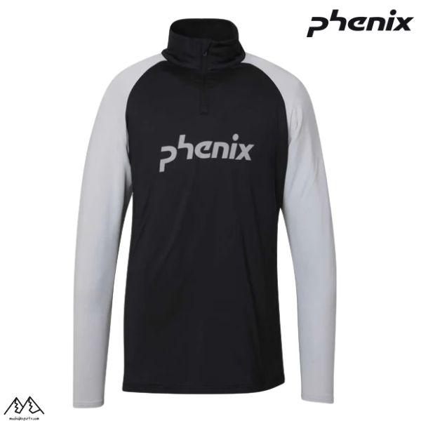 フェニックス スキー アンダーシャツ インナー ハーフジップ ブラック PHENIX PH Logo...