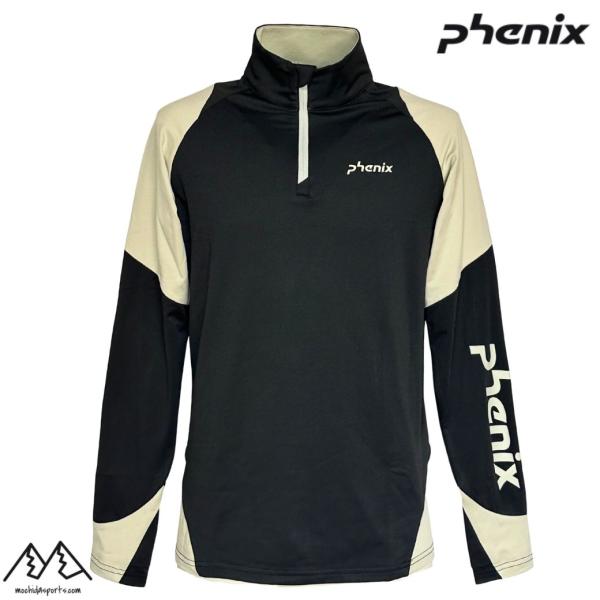 フェニックス スキー アンダーシャツ アンダーウエア インナー ハーフジップ ブラック PHENIX...