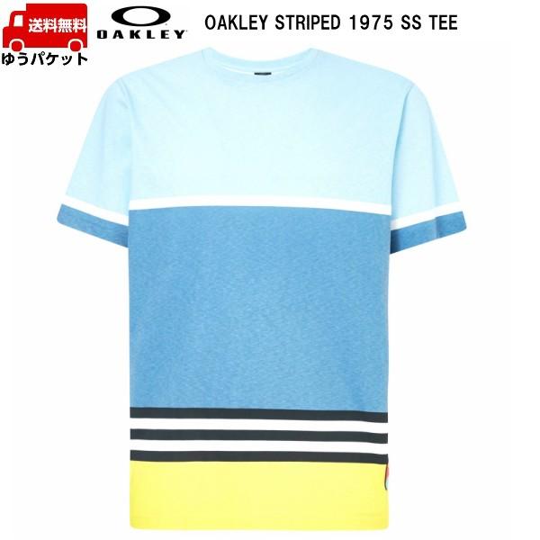 オークリー Tシャツ ブルーイエロー OAKLEY Striped 1975 SS TEE Blue...