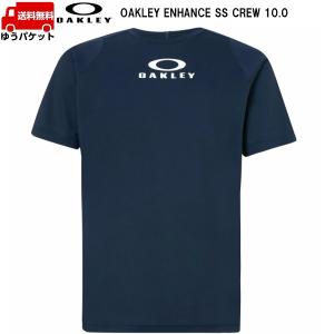 オークリー Tシャツ ネイビー OAKLEY ENHANCE SS CREW 10.0 BLACK IRIS FOA400841-6DG｜msp-net