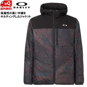 オークリー 中綿入 インシュレーション ジャケット OAKLEY ENHANCE INSULATION JKT 10.7 Black Print FOA401416-00G｜msp-net