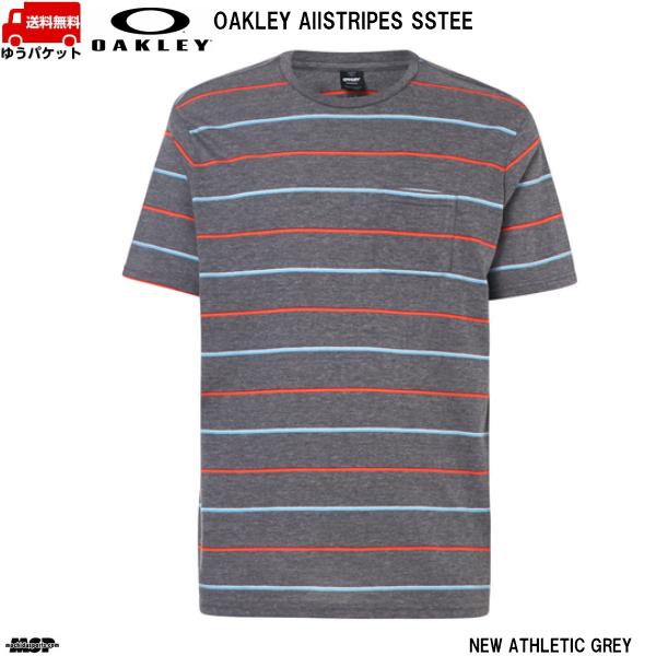 オークリー ボーダー グレー Tシャツ 胸ポケット OAKLEY AllSTRIPES SSTEE ...