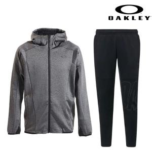 オークリー トレーニング ウェア 上下セット グレー ブラック OAKLEY ENHANCE 3RDG SYNCHRONISM JKT & PT 5.7  FOA404107-29A-FOA404202-02E｜msp-net