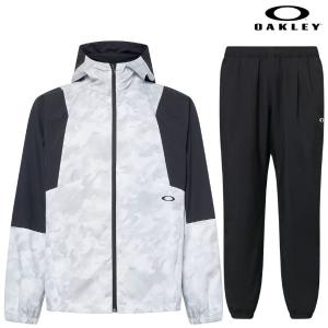 オークリー ウィンド メッシュ トレーニングウェア ホワイト ブラック OAKLEY ENHANCE WIND MESH JACKET&PANTS 12.7  FOA404113-186-FOA404206-02E｜msp-net