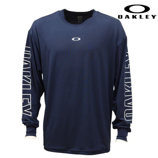 オークリー ロングスリーブ Tシャツ 長袖 ネイビー OAKLEY ENHANCE QD LS TE...