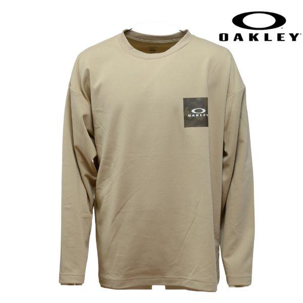 オークリー ロングスリーブ Tシャツ 長袖 ベージュ OAKLEY ENHANCE QDC LS T...