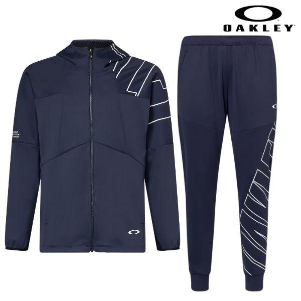 オークリー トレーニング ウェア 上下セット ネイビー OAKLEY Enhance 3Rdg Sy...