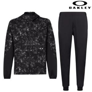 オークリー ウーブン トレーニングウェア 上下セット OAKLEY Enhance Mobility Graphic Jacket & Pants 4.0 Black Print  FOA405101-00G-FOA405214-02E｜msp-net