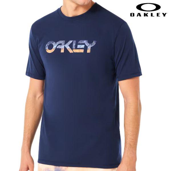 オークリー Tシャツ ネイビー 吸汗速乾 UVカット OAKLEY B1B Sun Tee Team...