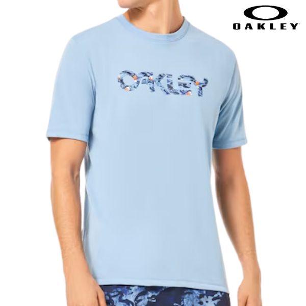 オークリー Tシャツ ライトブルー ストーンウォッシュブルー 吸汗速乾 UVカット OAKLEY B...