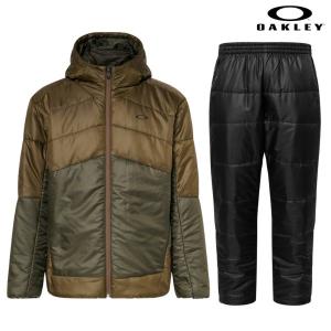 オークリー 中綿入り ウェア 上下セット 保温 撥水 OAKLEY Enhance Insulation Jacket & Pants 13.7 Worn Olive / Blackout FOA405803-79B-FOA405855-02E｜msp-net