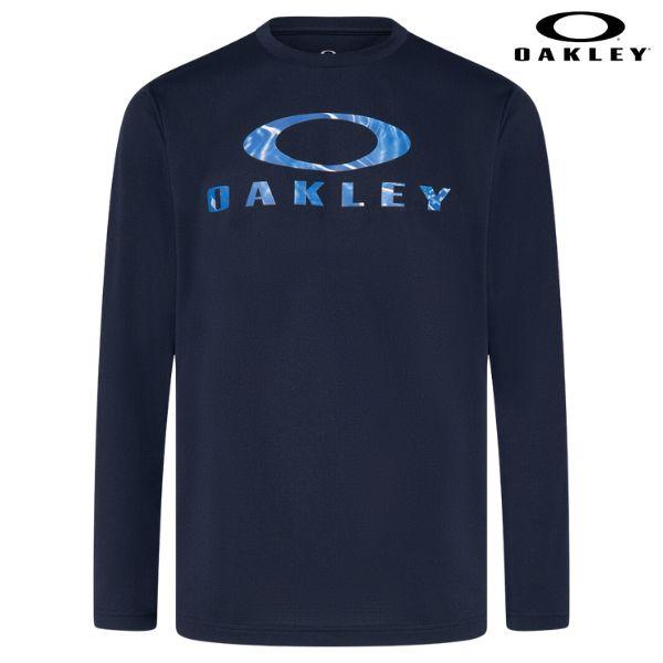 オークリー ロング Tシャツ 長袖 ネイビー OAKLEY STRIKING QD LS TEE 4...