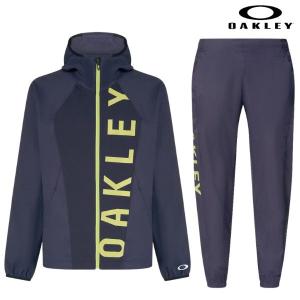 オークリー クロス ウーブン ジャケット & パンツ ネイビー 上下セット OAKLEY Enhance Mobility 5.0 Foggy Blue FOA406272 FOA406301 6FB｜msp-net