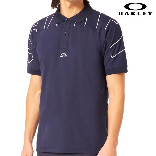 オークリー ポロシャツ ネイビー 吸汗速乾 ストレッチ 軽量 OAKLEY Enhance SS G...