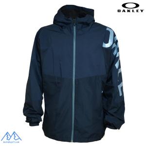 オークリー ウィンドブレーカー 軽量 撥水 防風 ウィンド メッシュ ジャケット ネイビー OAKLEY Enhance Wind Mesh Jacket 14.7 FATHOM FOA406887 6AC｜msp-net