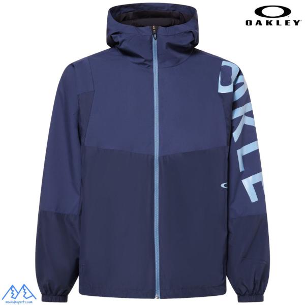 オークリー ウィンドブレーカー 軽量 撥水 防風 ウィンド メッシュ ジャケット ネイビー OAKL...