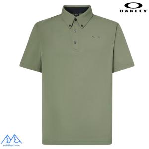 オークリー 半袖 ポロシャツ シアサッカー ライトカーキ 吸汗速乾 伸縮 形状安定 軽量 OAKLEY O-Sync Pack Polo Seersucker 1.0 BOULDER GREEN  FOA407567 7C9｜msp-net