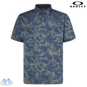 OAKLEY（オークリー） 半袖 ポロシャツ シアサッカー ライトネイビー