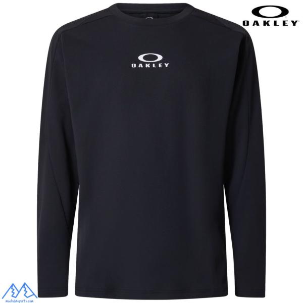 オークリー ロングスリーブ Tシャツ ロンＴ 長袖 吸湿 発散 速乾 ブラック OAKLEY Enh...