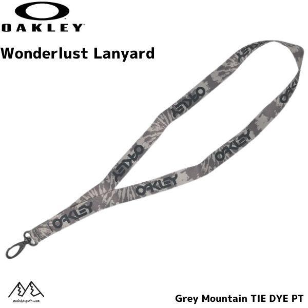 オークリー ネックストラップ ランヤード グレー タイダイプリント OAKLEY Wonderlus...