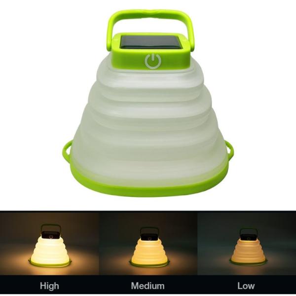 ソーラー ランタン 折り畳み式 LED 軽量コンパクト USB TYPE-C GREENBAR CO...