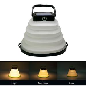 ソーラー ランタン 折り畳み式 LED 軽量コンパクト USB TYPE-C GREENBAR COLLAPSIBLE SOLAR LAMP BLACK｜msp-net