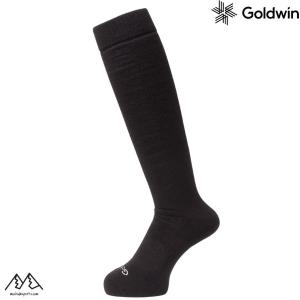 ゴールドウイン 中厚 スキーソックス ウール ハイソックス ブラック GOLDWIN Medium Weight Wool High Socks Black  GC24395-BK｜msp-net