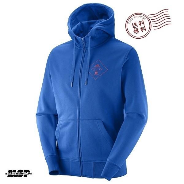 SALOMON サロモン ジップパーカー ブルー MTN BRANDING FZ HOODIE M ...