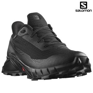 サロモン 防水 トレイルランニング シューズ ゴアテックス SALOMON ALPHACROSS 5 GTX Black/Black/Ebony  L47307500｜msp-net