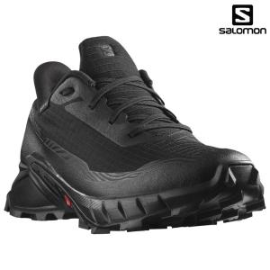 サロモン 防水 トレイルランニング シューズ ゴアテックス SALOMON ALPHACROSS 5 GTX Black/Black/Ebony  L47307500