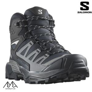サロモン ゴアテックス ハイキング シューズ ブラック トレッキング ウォーキング SALOMON X ULTRA 360 MID GORE-TEX Black / Magnet / Pewter  L47447600｜msp-net
