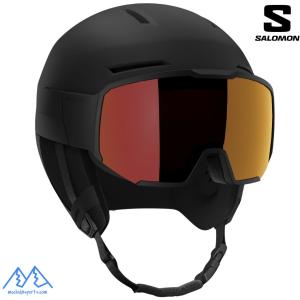 サロモン バイザーへルメット スキーヘルメット ブラック SALOMON OSMO SIGMA Black Sigma Poppy  L47617300｜msp-net