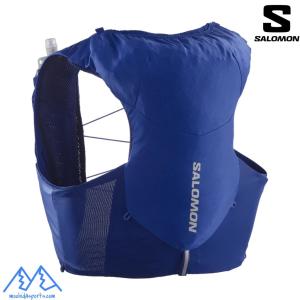 サロモン ランニングベスト フラスク付 バックパック SALOMON ADV SKIN 5 Surf The Web ブルー アドバンスドスキン5 ランニングバッグ トレラン LC2011500｜msp-net