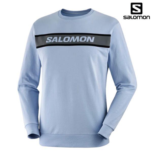 サロモン クルーネックプルオーバー ライトブルー SALOMON ESSENTIAL CREW NE...