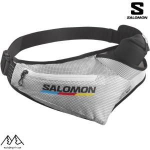 サロモン ランニング ベルト ハイドレーション ボトル付 ウエストバッグ ホワイト ブラック SALOMON CROSS SEASON BOTTLE RACE WHITE/BLACK LC2092000｜msp-net