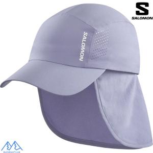 サロモン 日除け付 ネックシェード ランニング クロス プラス キャップ ブルー SALOMON CROSS+ CAP BLUE GRANITE LC2428100｜msp-net