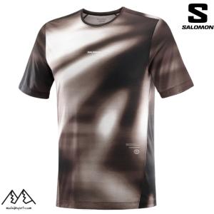 サロモン ショートスリーブ Tシャツ 半袖 グラフィック SALOMON SHKout CORE SS TEE GFX M Coffee Bean / IRON LC2457900｜msp-net