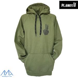 プランクス ハンドオブシュレッド フーディー スウェットパーカー カーキ PLANKS HAND OF SHRED HOODY ARMY GREEN ML-HAND101｜msp-net