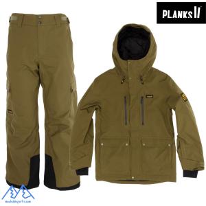 プランクス インシュレーテッドジャケット パンツ アーミーグリーン PLANKS GOOD TIMES INSULATED JACKET ＆ PANT ARMY GREEN｜msp-net