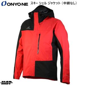 オンヨネ シェル スキージャケット（中綿なし）レッド ブラック ONYONE COMBAT JACK  ODJ91908-046009｜msp-net
