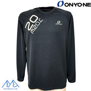 オンヨネ 限定 プリント ロングスリーブＴシャツ 長袖 ハイグレーター ブラック ONYONE HYGLATER LONG T-SHIRT OKJ95710E 009｜msp-net