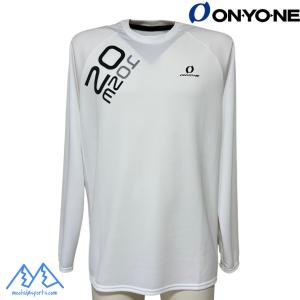 オンヨネ 限定 プリント ロングスリーブＴシャツ 長袖 ハイグレーター ホワイト ONYONE HYGLATER LONG T-SHIRT OKJ95710E 100｜msp-net