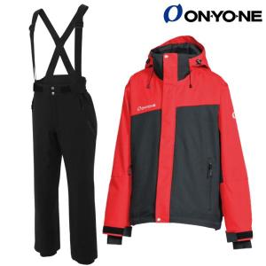 オンヨネ スキーウエア 上下セット シェルジャケット アウターパンツ レッド ブラック ONYONE SHELL JACKET & OUTER PANTS ONJ96500-055009-ONP96550-009｜msp-net