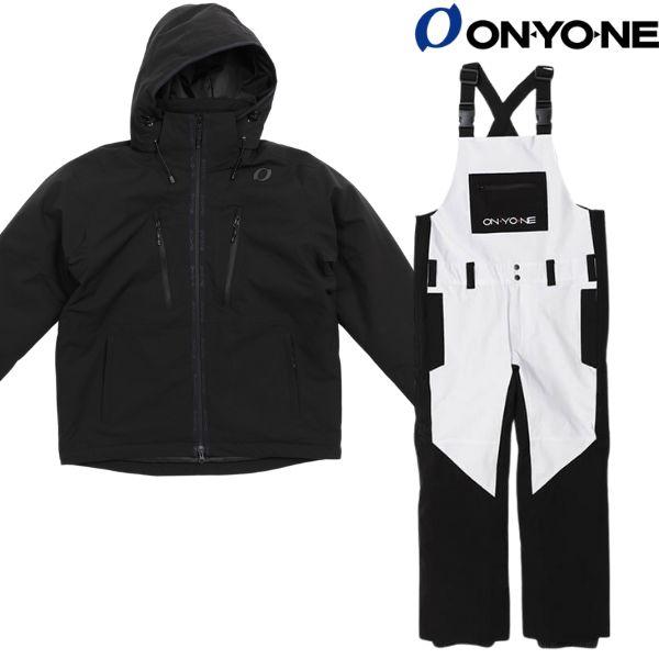 オンヨネ スキーウエア ジャケット ビブパンツ ブラック ホワイト Lサイズ ONYONE MEN&apos;...
