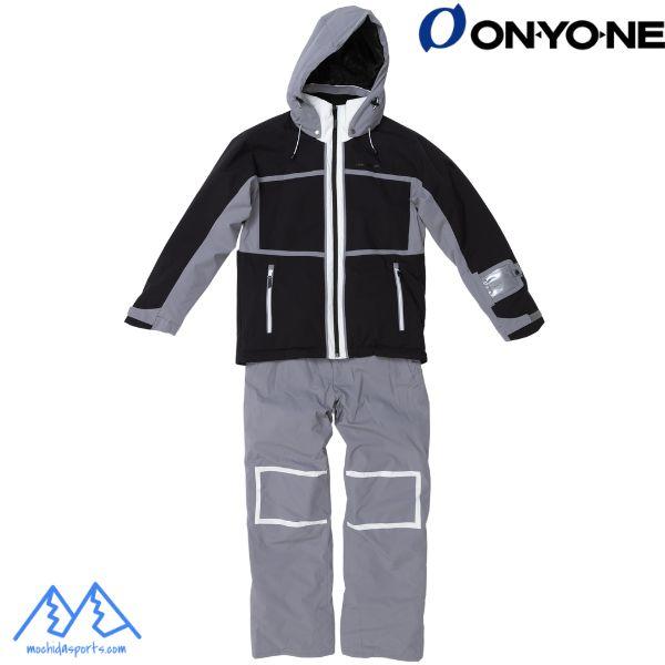 オンヨネ スキーウエア ブラック グレー ONYONE MEN&apos;S SUIT BLACK x GRA...